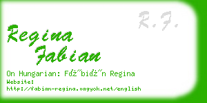 regina fabian business card